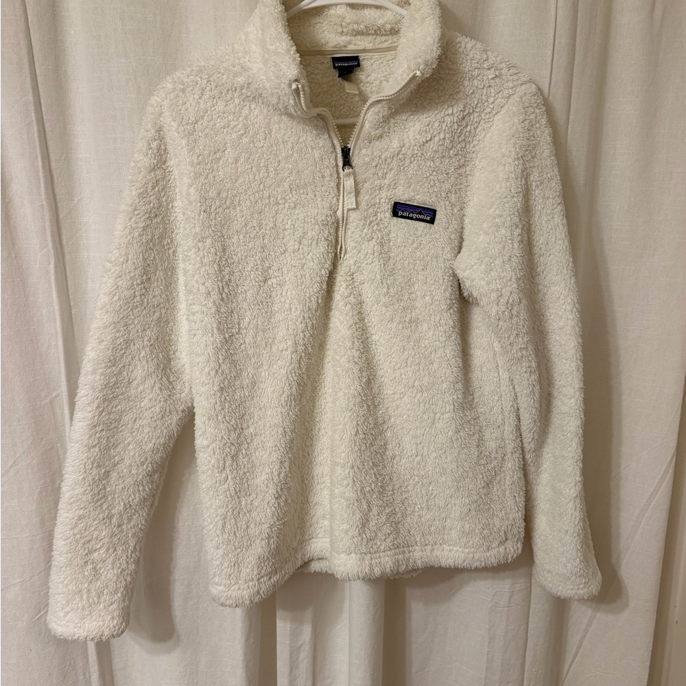 Patagonia Cream Sherpa Quarter-Zip Pullover